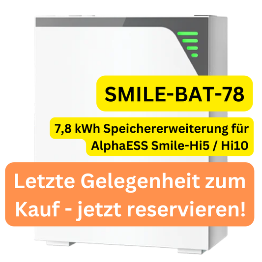 AlphaESS Batteriespeicher mit 7,8 kWh Kapazität, SMILE-BAT-8.2PH, Erweiterung von Alpha ESS Smile Hi5 / Hi10 Systemen (Reservierung)