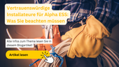 Vertrauenswürdige Installateure für Alpha ESS: Was Sie beachten müssen