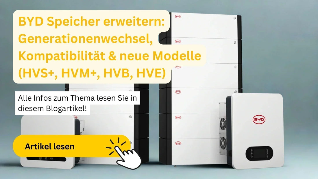 Batteriespeicher und Wechselrichter mit Hinweis auf Generationenwechsel und neue Modelle