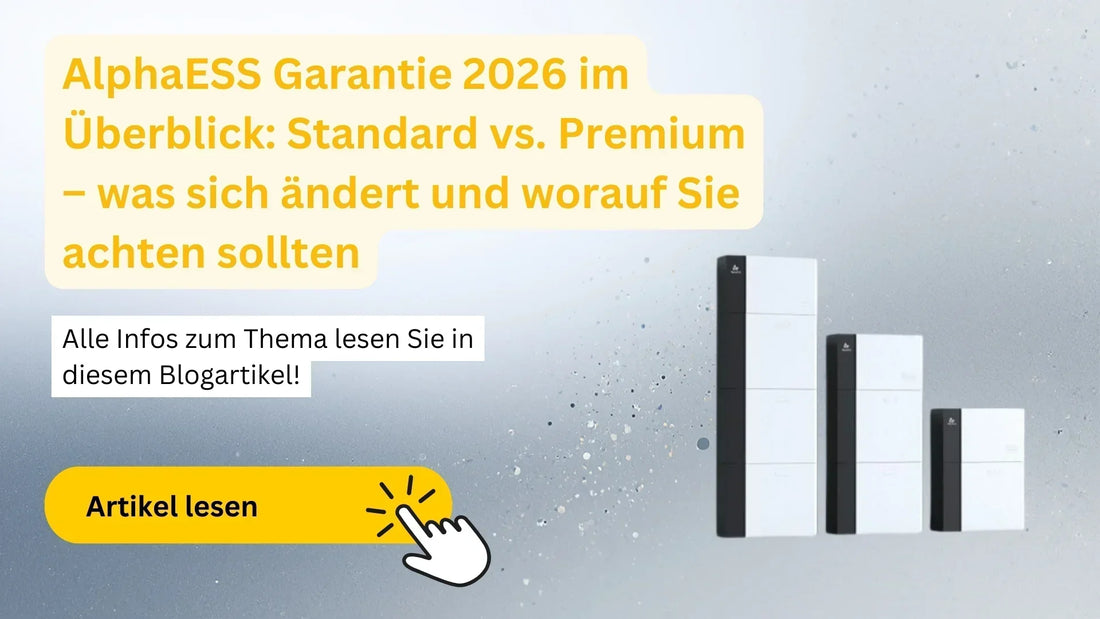 AlphaESS Garantie 2026 im Überblick: Standard vs. Premium – was sich ändert und worauf Sie achten sollten