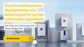 Deye Komplettsystem mit Wechselrichter und Batteriespeicher