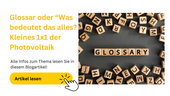 Glossar: Kleines 1x1 der Photovoltaik