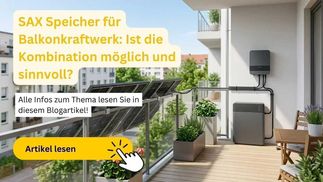 Balkonkraftwerk mit SAX Speicher auf einem Balkon
