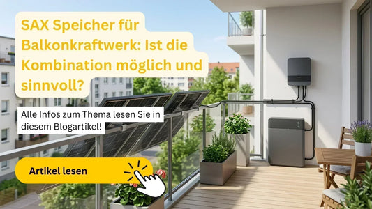 Balkonkraftwerk mit SAX Speicher auf einem Balkon
