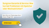 Titelgrafik: Sungrow Garantie & Service mit Schutzsymbol
