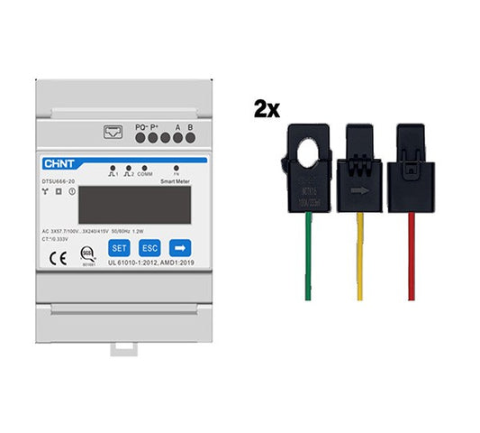 Sungrow Smart Meter DTSU666 mit 2 CT Sets 100A 3-phasig, indirekte Messung