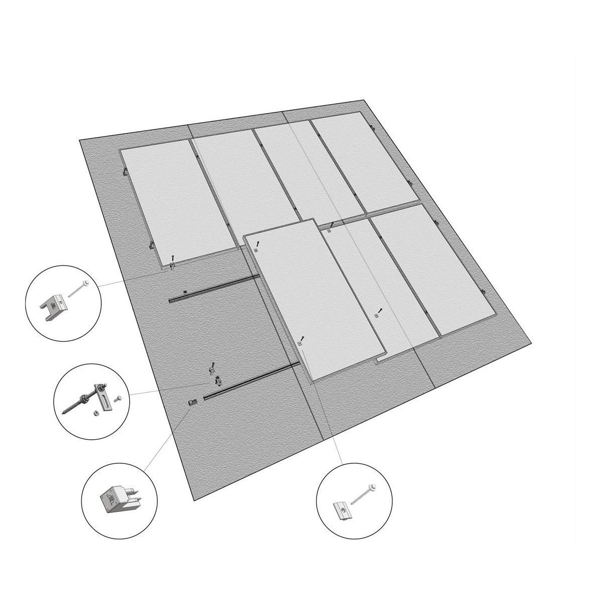 Esdec CFB Endklemme, für PV Unterkonstruktionen