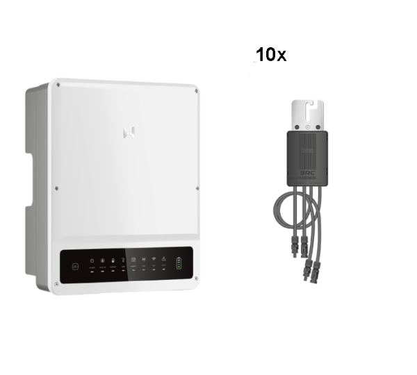 Bild von GOODWE + BRC SOLAR GW10KN-ET PLUS 16A + 10X POWER OPTIMIZER M500 570W DREIPHASIGER HYBRIDWECHSELRICHTER MIT DC-SCHALTER