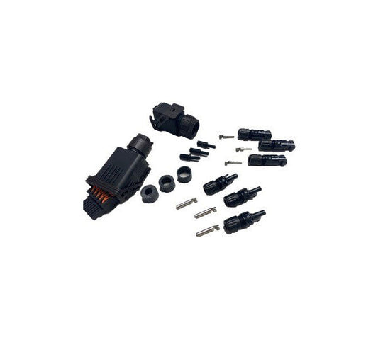 Bild von HUAWEI 02233SPV KIT (SUN2000-20-50KTL-M3) Es kann vorkommen, dass bei der Installation etwas verloren geht oder beschädigt wird. Das Ersatzteilkit enthält einen Standardsatz des mit jedem Wechselrichter gelieferten Zubehörs.







Inhalt:

- 4 x DC-Buchse (Innenteil Steckkontakt, Außenhülle Buchse)

- 4 x DC-Stecker (Innenteil Steckkontakt, Außenhülle Stecker)

- 1 x Kommunikation Stecker (Stecker + Gegenstück)

- 16 x Isolierte Aderendhülsen 1 mm², 12mm