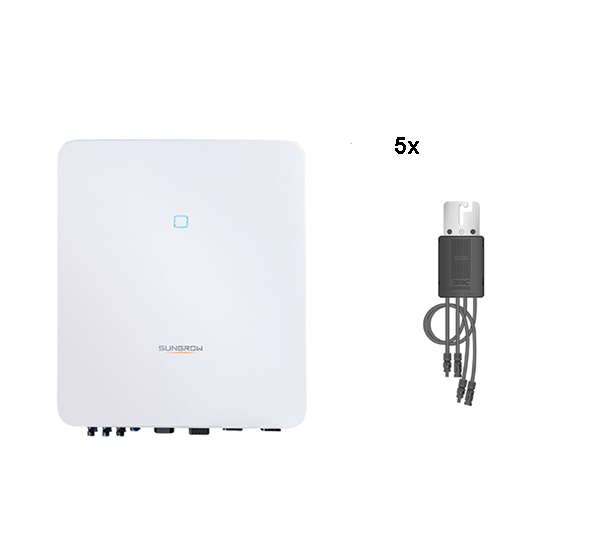 Bild von Sungrow + BRC Solar SH5.0RT-20-V11 + 5X POWER OPTIMIZER M500/14 HYBRID-WR, 2 MPPT, 3-PHASIG