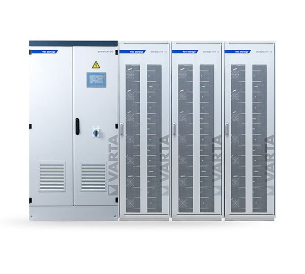 Bild von Varta VARTA FLEX STORAGE E 80/225, GEWERBESPEICHER 202,5 KWH NUTZBAR, 80KW WR, INKL. INBETRIEBNAHME