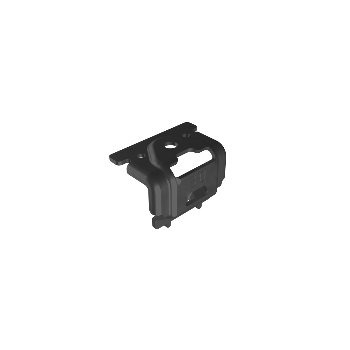 Esdec FlatFix Endklemme Schwarz 30mm