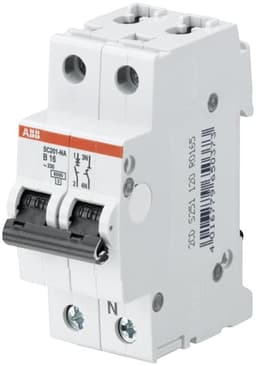 Bild von ABB SC201-B16NA Miniature Sicherungsautomat - 1+NP - B - 16 A