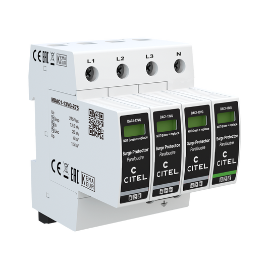 Bild von Citel DAC1-13VGS-31-275 - AC-Überspannungsschutz - 3-Phasen+N