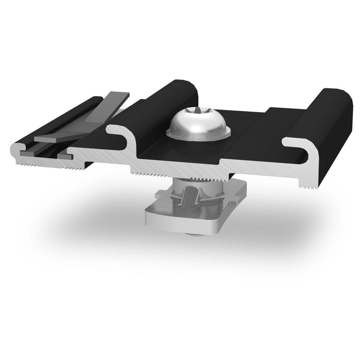 K2 InsertionRail CrossConnector, Schwarz eloxiert