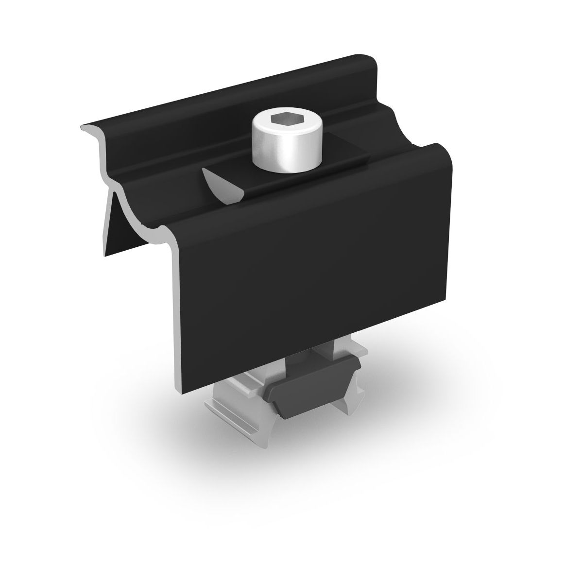K2 Universal End Klemme OneEnd, Schwarz eloxiert