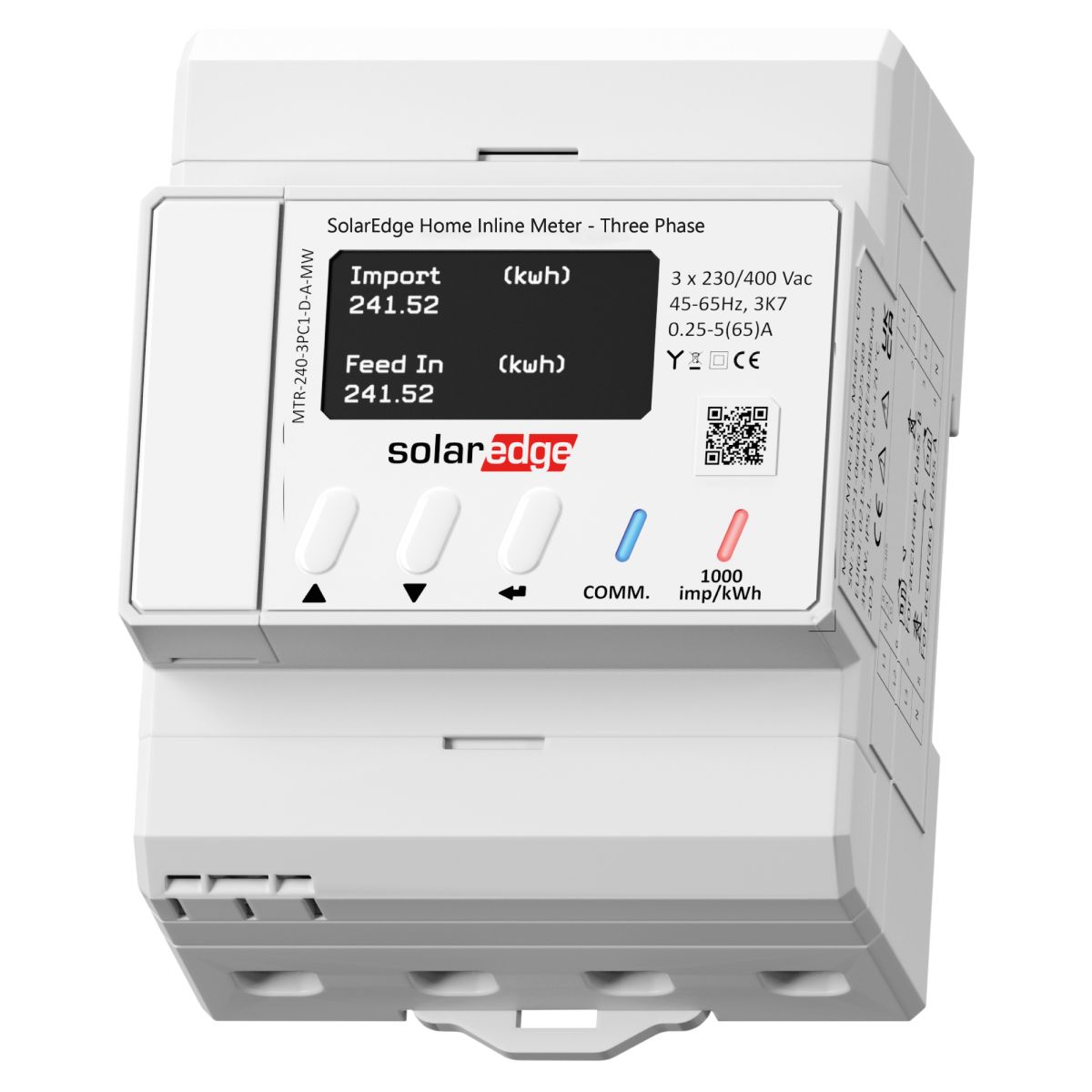 Marke Inline, Energiezähler mit Energienetz, 1-Phasen/3-Phasen 230/400V, 65A