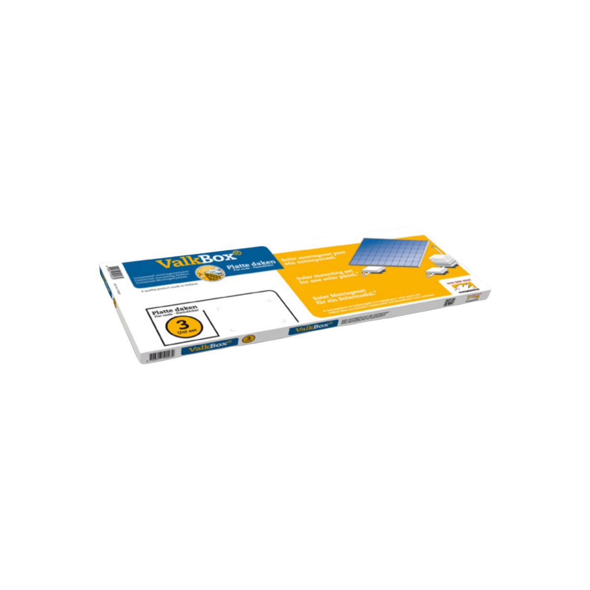 Van der Valk ValkBox 3 - Flachdach-Set, 1 Modul, Neigung 17°